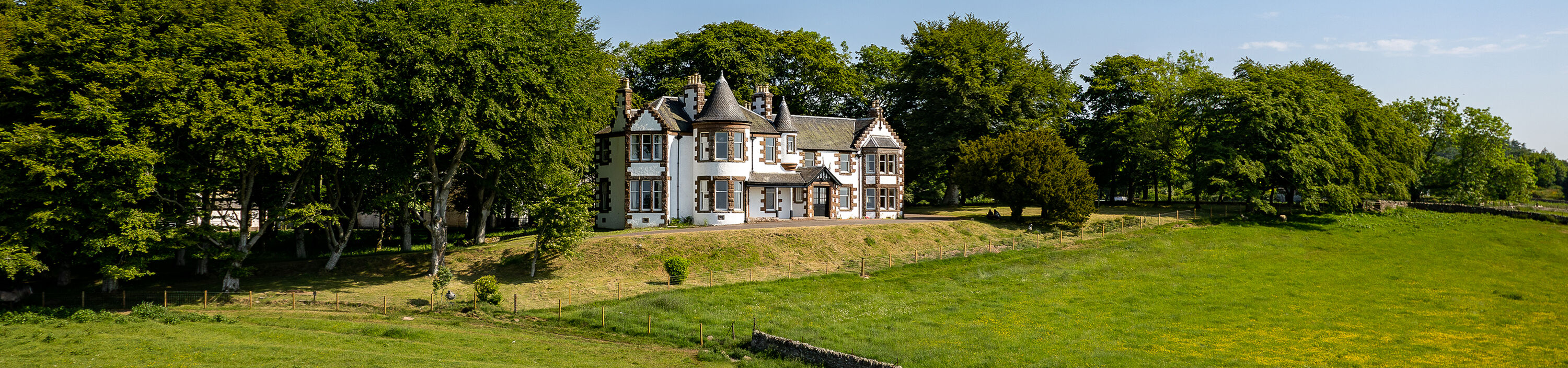 Kinclune House towered and turreted baronial mansion